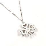 GUCCI Necklace Clover heart Silver925/Fake pearl Silver Women Second hand