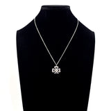 GUCCI Necklace Clover heart Silver925/Fake pearl Silver Women Second hand