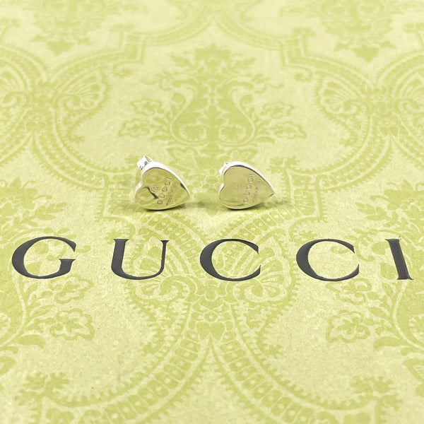 GUCCI earring 223990 J8400 8106 Trademark heart shape Silver925 Silver Women Second hand