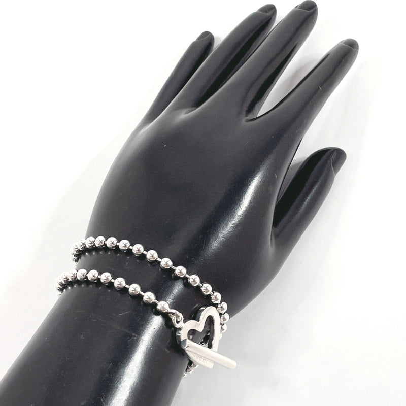 GUCCI bracelet Ball chain heart Silver925 Silver Women Used