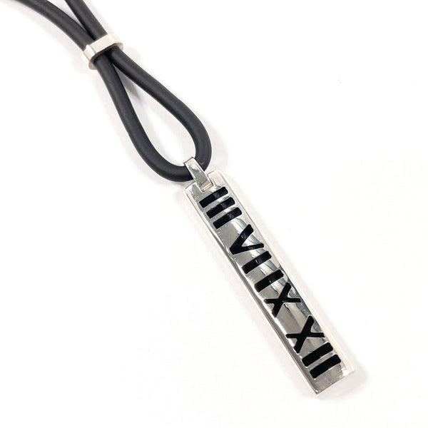 TIFFANY&Co. Necklace Atlas bar Silver925/rubber Silver unisex Second hand