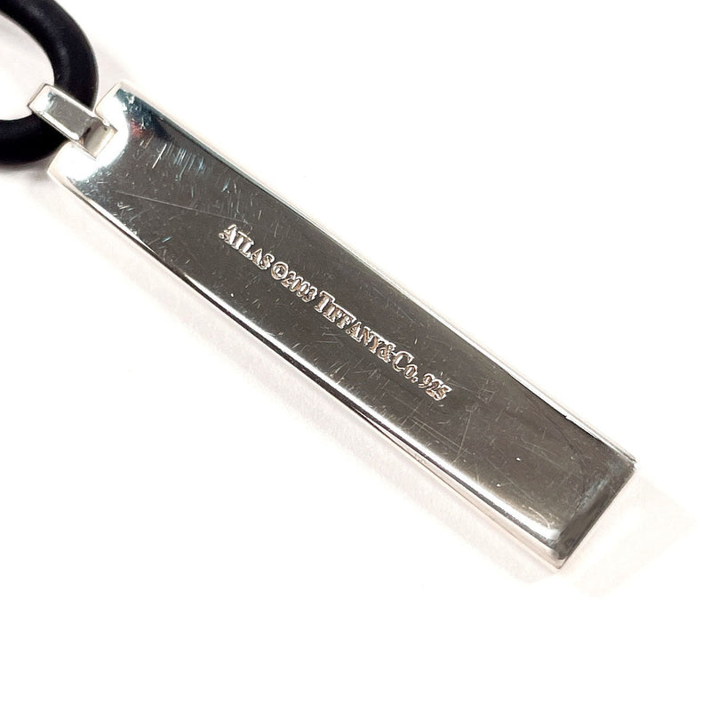 TIFFANY&Co. Necklace Atlas bar Silver925/rubber Silver unisex Second hand