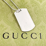 GUCCI Necklace Dog tag Ball chain Silver925 Silver unisex Second hand