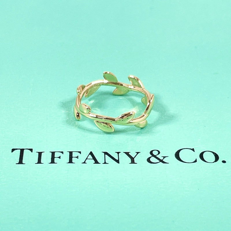 TIFFANY&Co. Ring Olive Leaf Band Ring Narrow Paloma Picasso K18 yellow gold #8(JP Size) gold Women Used