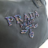 PRADA Handbag beads Nylon Navy Women Second hand