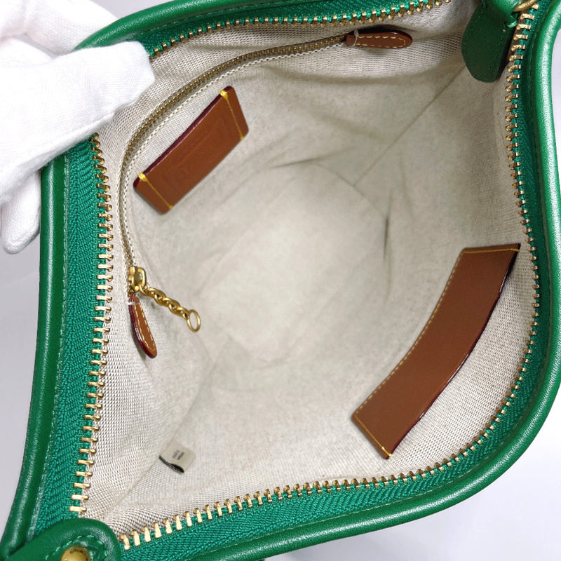 COACH Shoulder Bag 5782 Duffle 16 leather green Women Used