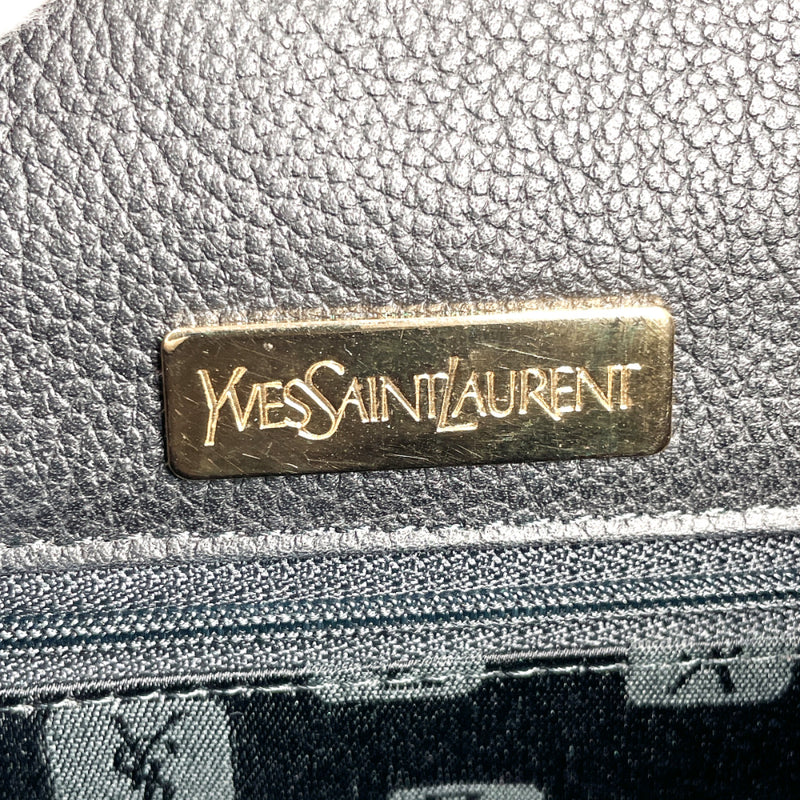 YVES SAINT LAURENT Handbag leather Black Women Used