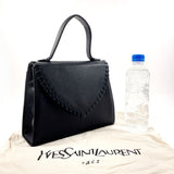 YVES SAINT LAURENT Handbag leather Black Women Used