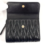 MIU MIU wallet 5ML002 Materasse leather Black Women Used