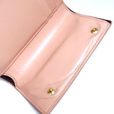 LOEWE Tri-fold wallet Compact wallet linen leather pink Women Second hand