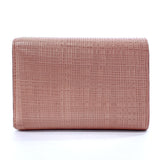 LOEWE Tri-fold wallet Compact wallet linen leather pink Women Second hand