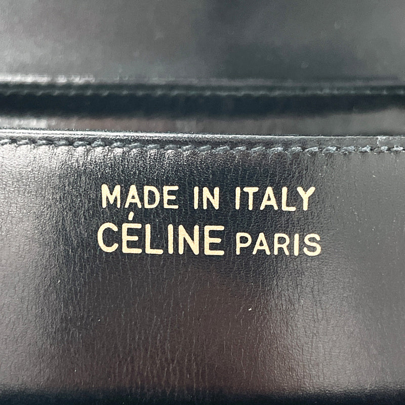 CELINE Shoulder Bag Carriage hardware leather Black Women Used