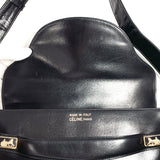 CELINE Shoulder Bag Carriage hardware leather Black Women Used