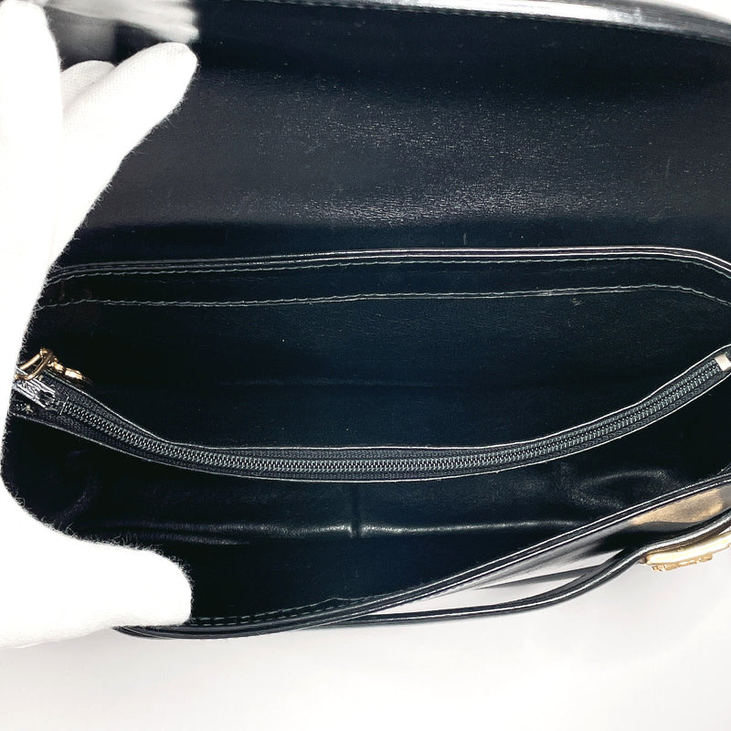 CELINE Shoulder Bag Carriage hardware leather Black Women Used