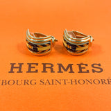 HERMES Earring Emaille Shippo metal gold gold Women Used