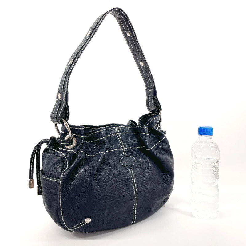 TOD’S Shoulder Bag leather Navy Women Second hand