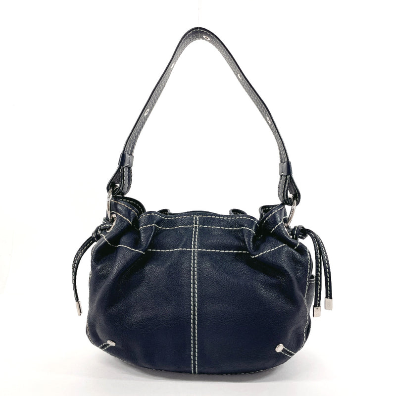 TOD’S Shoulder Bag leather Navy Women Used