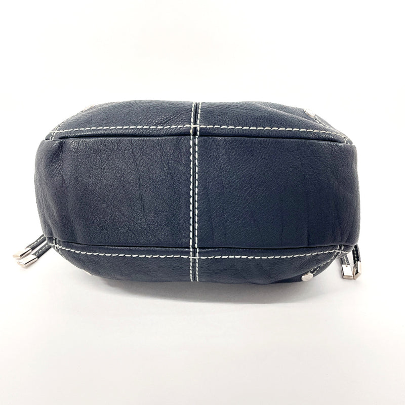 TOD’S Shoulder Bag leather Navy Women Second hand