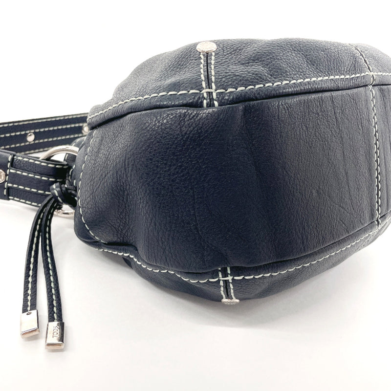 TOD’S Shoulder Bag leather Navy Women Second hand