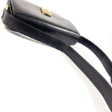 CELINE Shoulder Bag Carriage hardware vintage leather Black Women Second hand