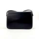 CELINE Shoulder Bag Carriage hardware vintage leather Black Women Second hand