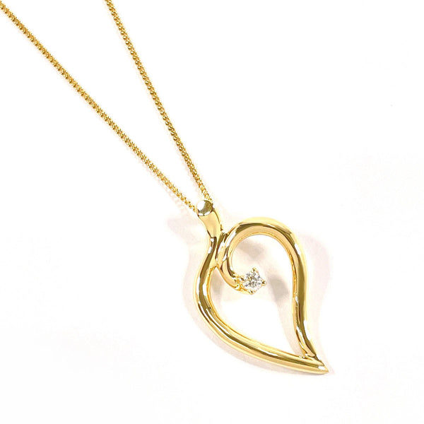 TIFFANY&Co. Necklace Leaf heart K18 yellow gold/diamond gold Women Used