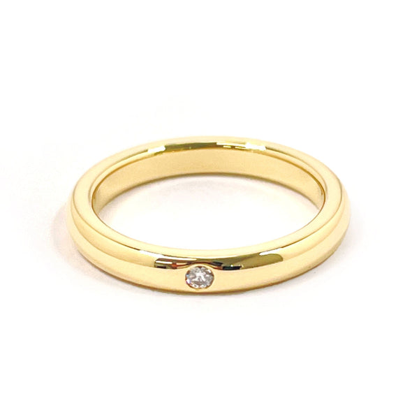 TIFFANY&Co. Ring Stacking band ring Elsa Peretti K18 yellow gold/diamond #7.5(JP Size) gold Women Used