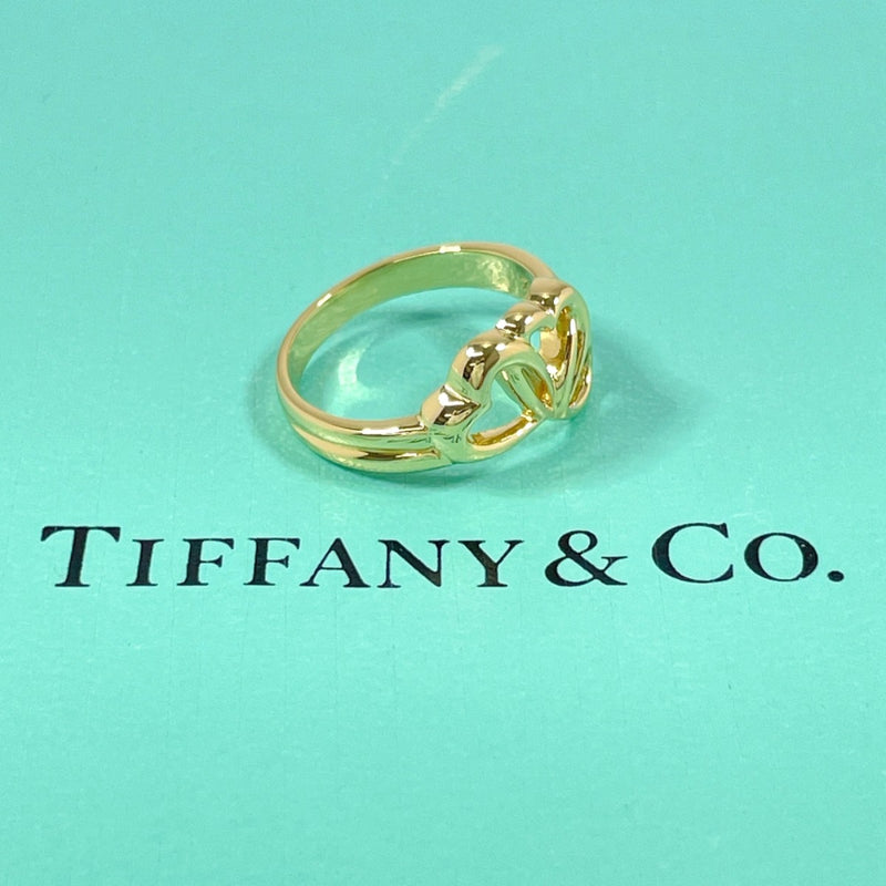 TIFFANY&Co. Ring Triple heart K18 yellow gold #9.5(JP Size) gold Women Used