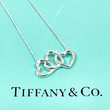 TIFFANY&Co. Necklace Triple heart Silver925 Silver Women Used