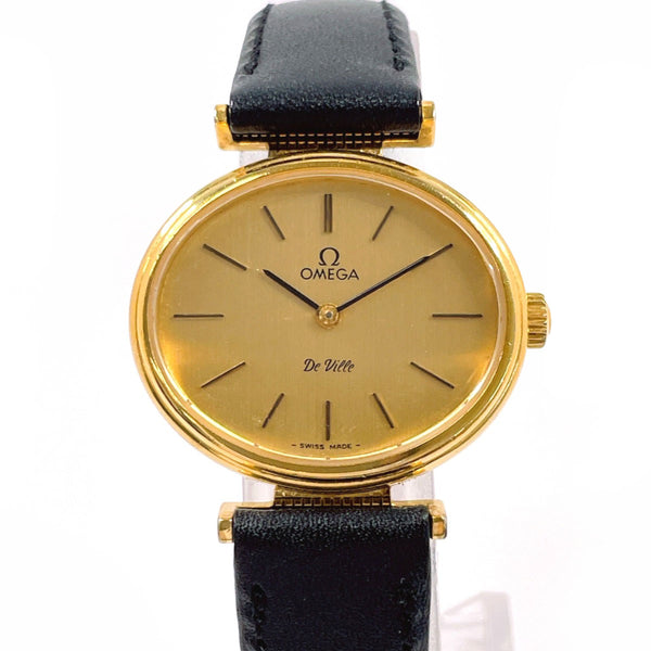 OMEGA Watches De Ville Stainless Steel/leather gold gold Women Second hand