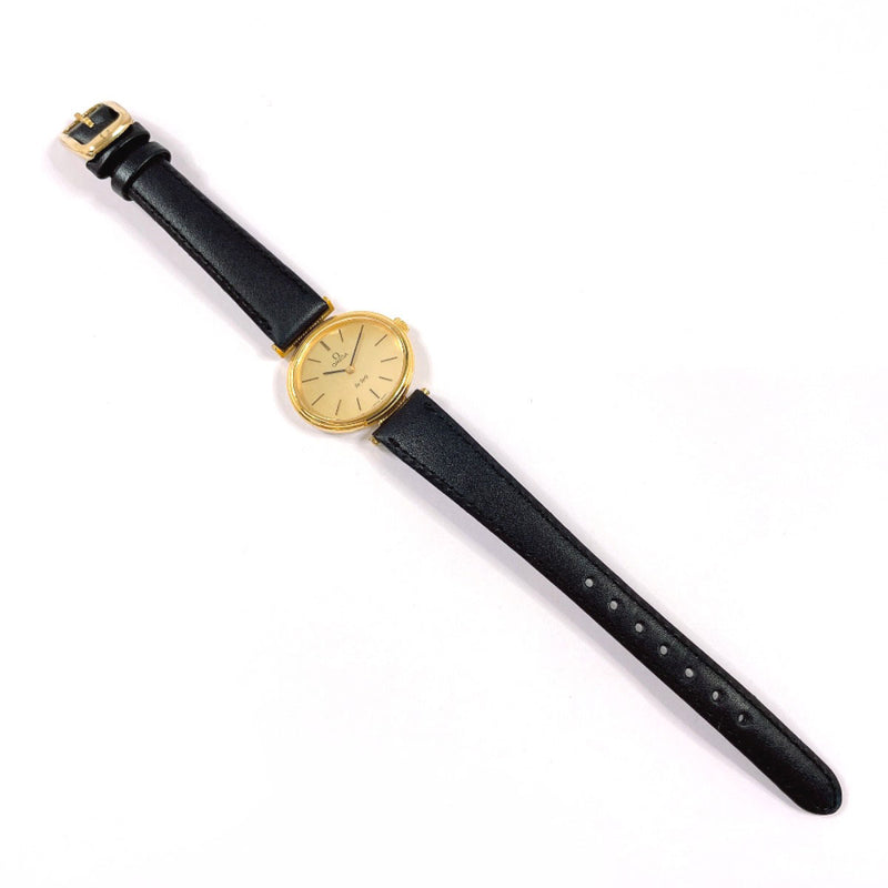 OMEGA Watches De Ville Stainless Steel/leather gold gold Women Second hand