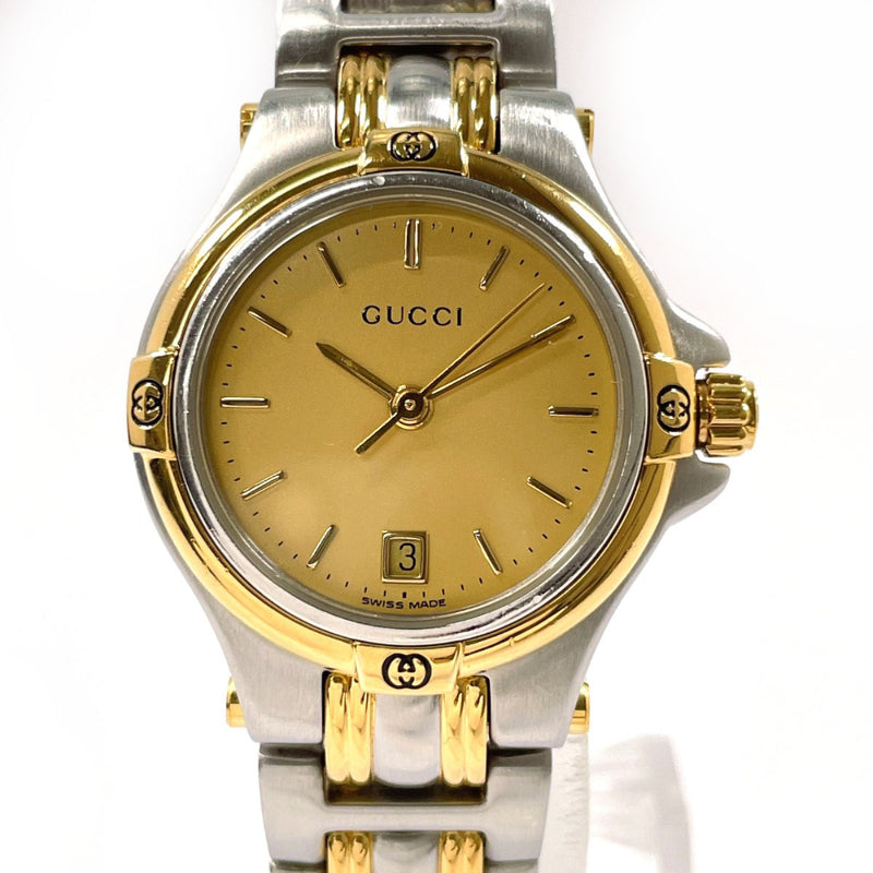 GUCCI Watches 9040L Stainless Steel/Gold Plated Silver Silver Women Used