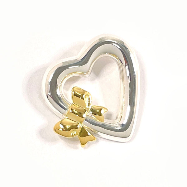 TIFFANY&Co. Pendant top Heart ribbon Silver925/K18 yellow gold Silver Silver Women Second hand