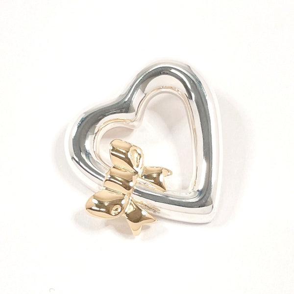 TIFFANY&Co. Pendant top Heart ribbon Silver925/K18 yellow gold Silver Silver Women Second hand