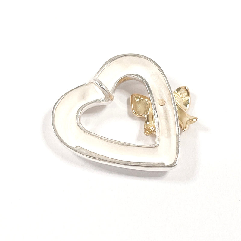 TIFFANY&Co. Pendant top Heart ribbon Silver925/K18 yellow gold Silver Silver Women Second hand
