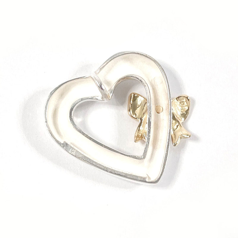 TIFFANY&Co. Pendant top Heart ribbon Silver925/K18 yellow gold Silver Silver Women Second hand