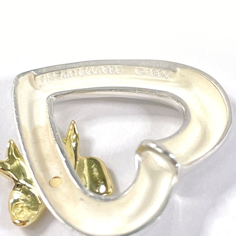 TIFFANY&Co. Pendant top Heart ribbon Silver925/K18 yellow gold Silver Silver Women Second hand