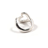 TIFFANY&Co. Ring Open heart Elsa Peretti Sterling Silver #US 4 Silver Women Second hand