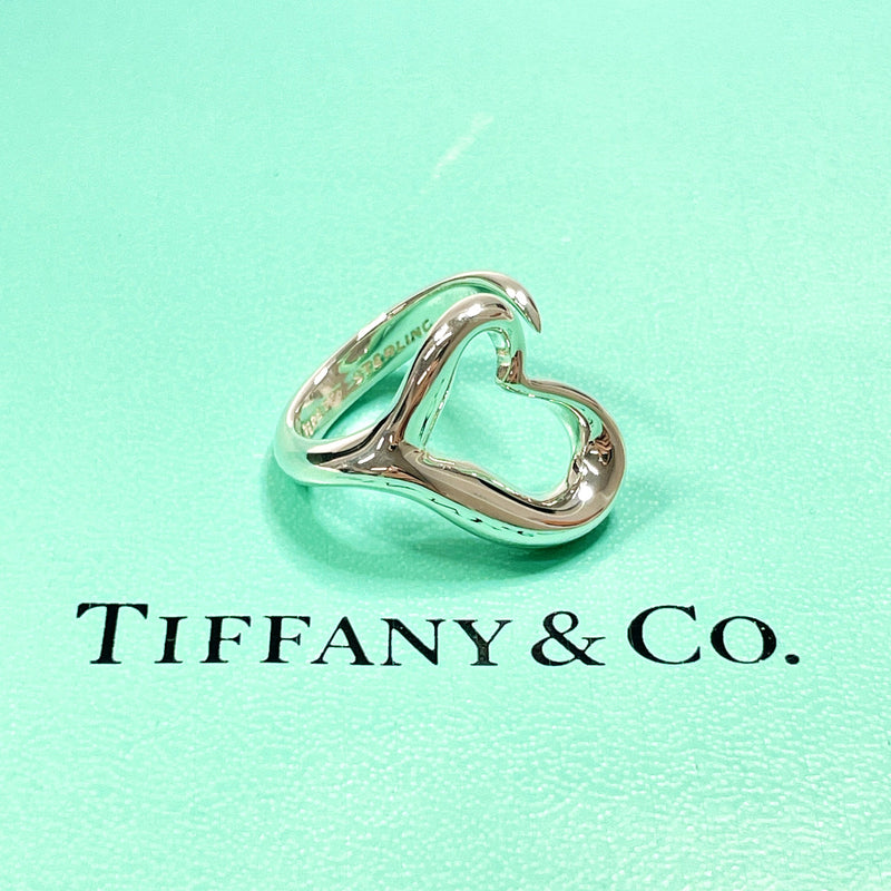 TIFFANY&Co. Ring Open heart Elsa Peretti Sterling Silver #US 4 1/2 Silver Women Second hand