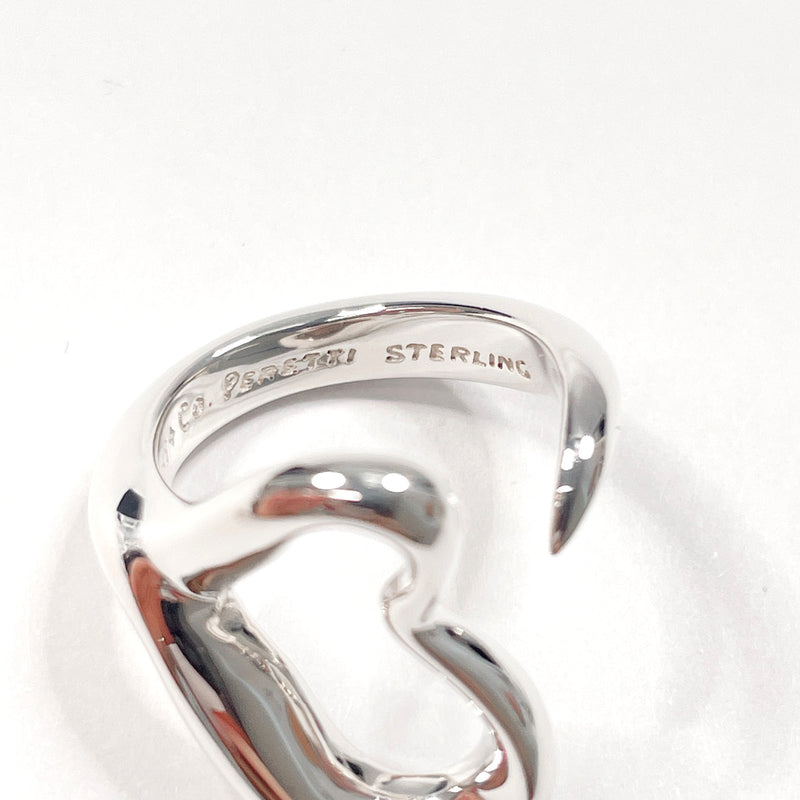 TIFFANY&Co. Ring Open heart Elsa Peretti Sterling Silver #US 4 1/2 Silver Women Second hand