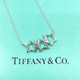 TIFFANY&Co. Necklace Triple star Silver925 Silver Women Used