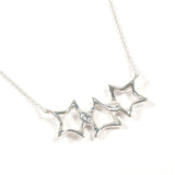 TIFFANY&Co. Necklace Triple star Silver925 Silver Women Second hand