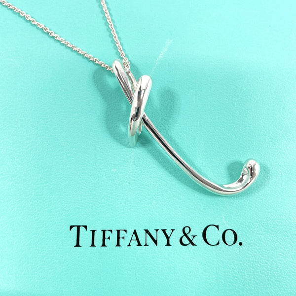 TIFFANY&Co. Necklace Letter T Elsa Peretti Silver925 Silver Women Used