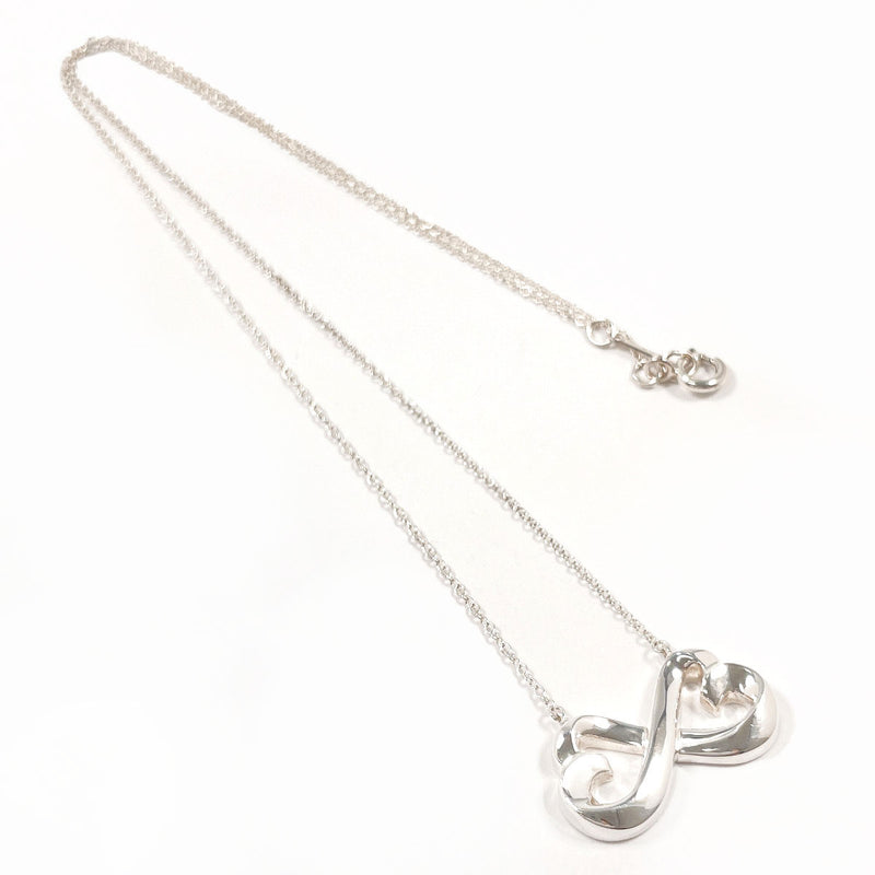 TIFFANY&Co. Necklace Double rubbing heart Paloma Picasso Silver925 Sil ...
