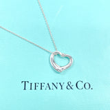 TIFFANY&Co. Necklace Open heart Elsa Peretti Silver925/diamond Silver Women Second hand