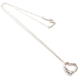 TIFFANY&Co. Necklace Open heart Elsa Peretti Silver925/diamond Silver Women Second hand