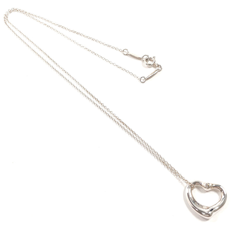 TIFFANY&Co. Necklace Open heart Elsa Peretti Silver925/diamond Silver Women Second hand