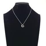 TIFFANY&Co. Necklace Open heart Elsa Peretti Silver925/diamond Silver Women Second hand