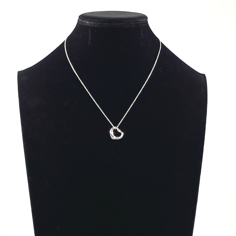 TIFFANY&Co. Necklace Open heart Elsa Peretti Silver925/diamond Silver Women Second hand