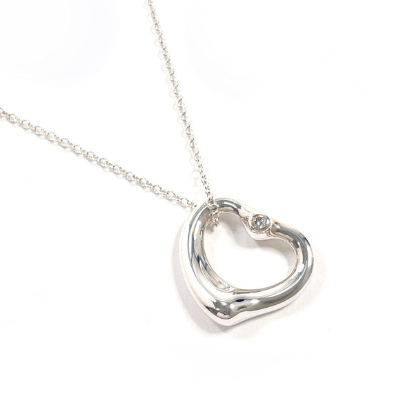 TIFFANY&Co. Necklace Open heart Elsa Peretti Silver925/diamond Silver Women Second hand